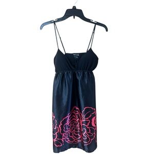 Wet Seal Camisole Black and Red Floral Dress